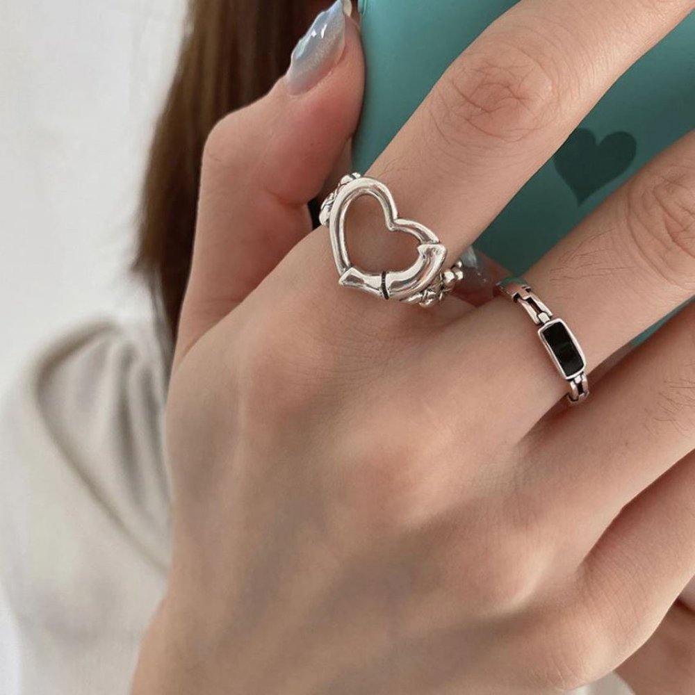 Minimalist 925 Sterling Silver Heart Ring_3